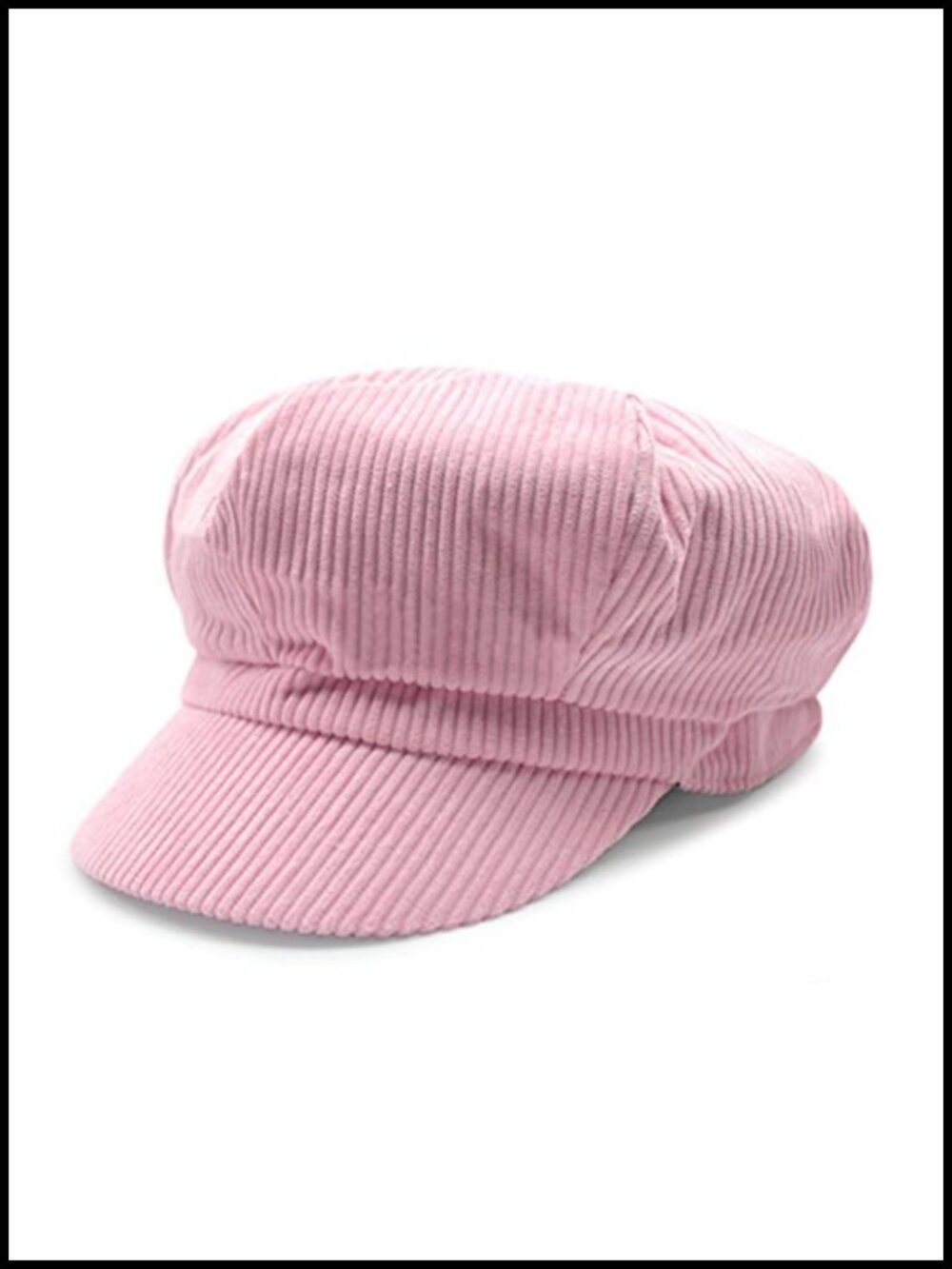 Corduroy Newsboy Ivy Cap 8 Panel Cabbie Hat for Women Elastic Back